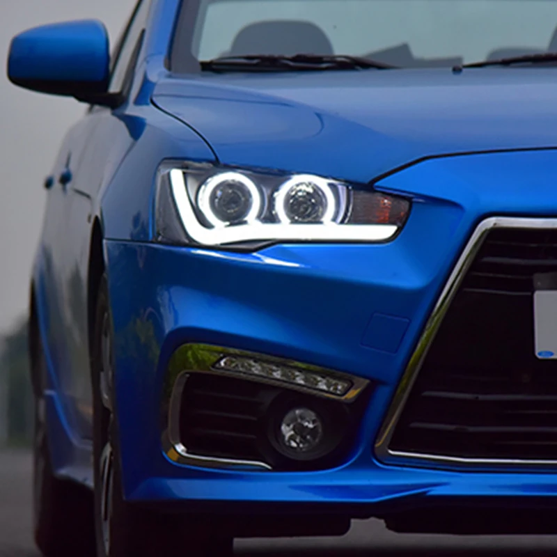 Hlxg 2 шт. автомобильный Стайлинг для Mitsubishi Lancer фары в сборе ксеноновые