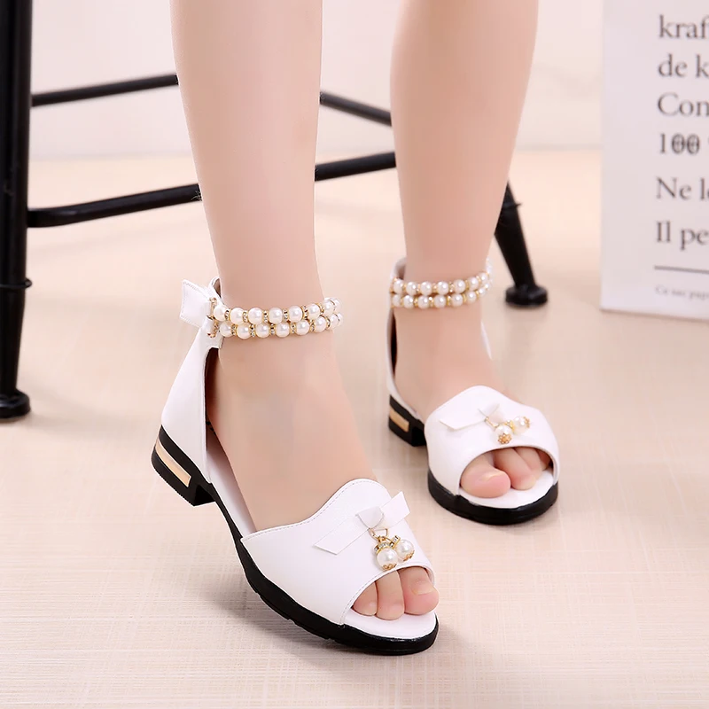 2017 летние сандалии для девочек Детская обувь со стразами Модельные туфли