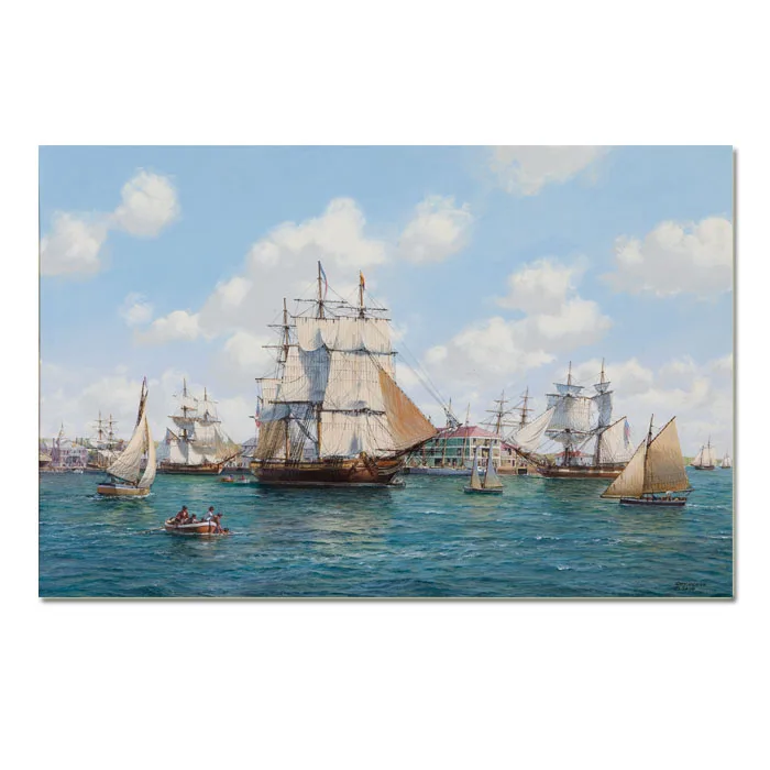 Картина на холсте для гостиной детской комнаты 40x60 с рамкой 1 рисунок море