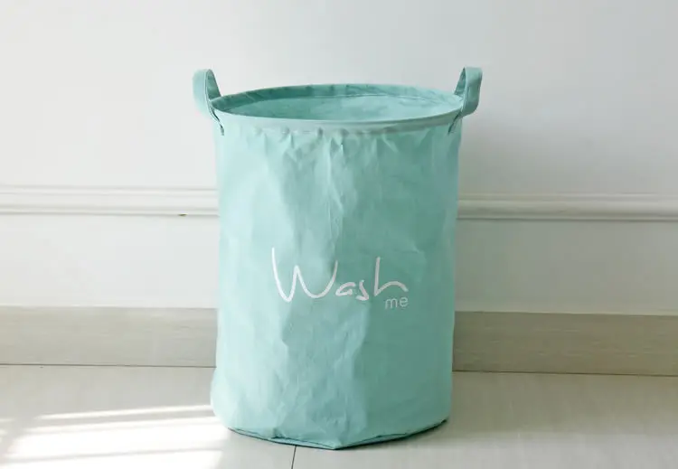 Корзина для белья из хлопка и льна Zakka винтажная однотонная корзина