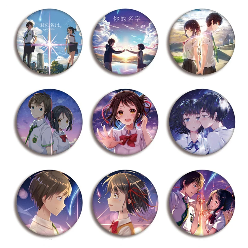 Аниме Kimi No Na Wa значок косплея ваше имя Tachibana Taki Miyamizu Mitsuha Брошь булавка Ювелирное