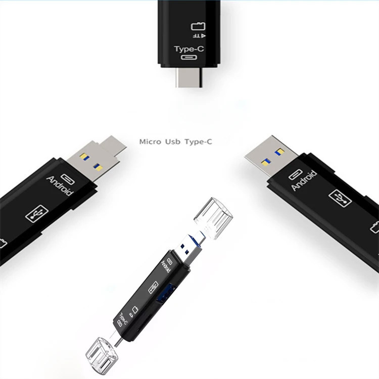 Kebidu все в 1 USB 3,1 OTG кард-ридер SD TF Micro SD кард-ридер type C USB C Micro USB поддержка памяти Mac10 Win7/8/xp/vista