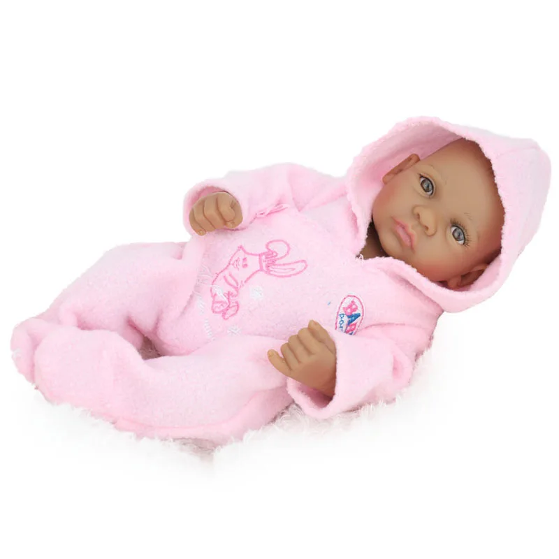 10 дюймов 25 см силиконовые куклы Reborn Baby, живые реалистичные Мини настоящие куклы, реалистичные черные африканские дети Reborn, детские игрушки, подарок