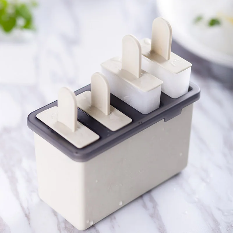Новый 4 ячейки DIY простой эскимо классическая форма для изготовления мороженого