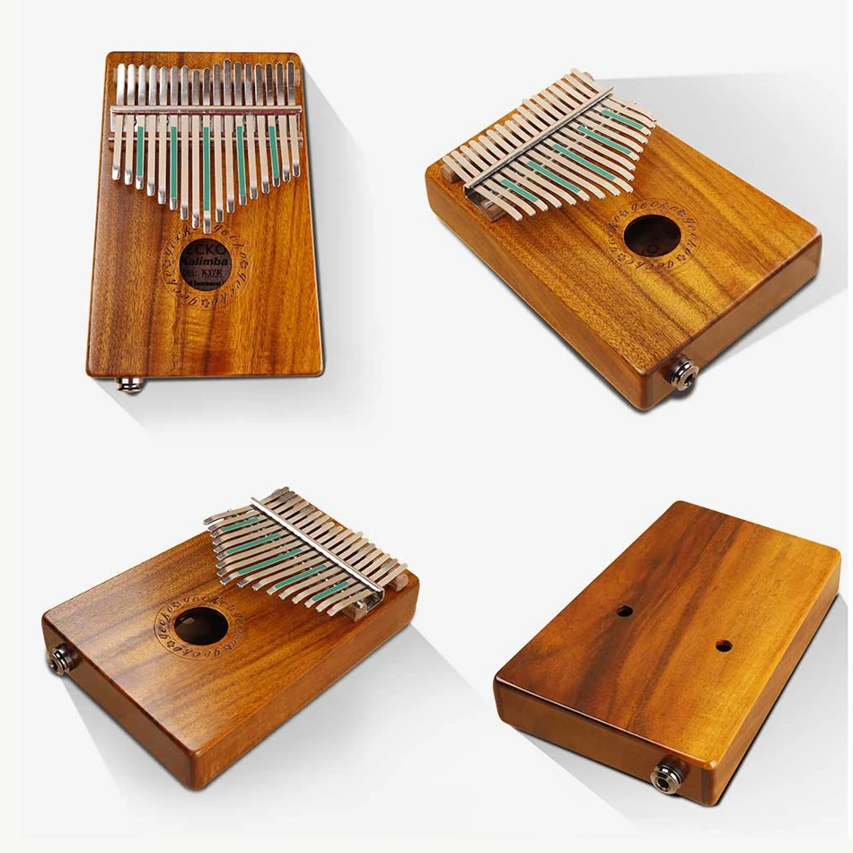 Gecko K17KEQ  17 key  Kalimba Solid KOA K17KEQ African Thumb Piano Finger Percussion Keyboard