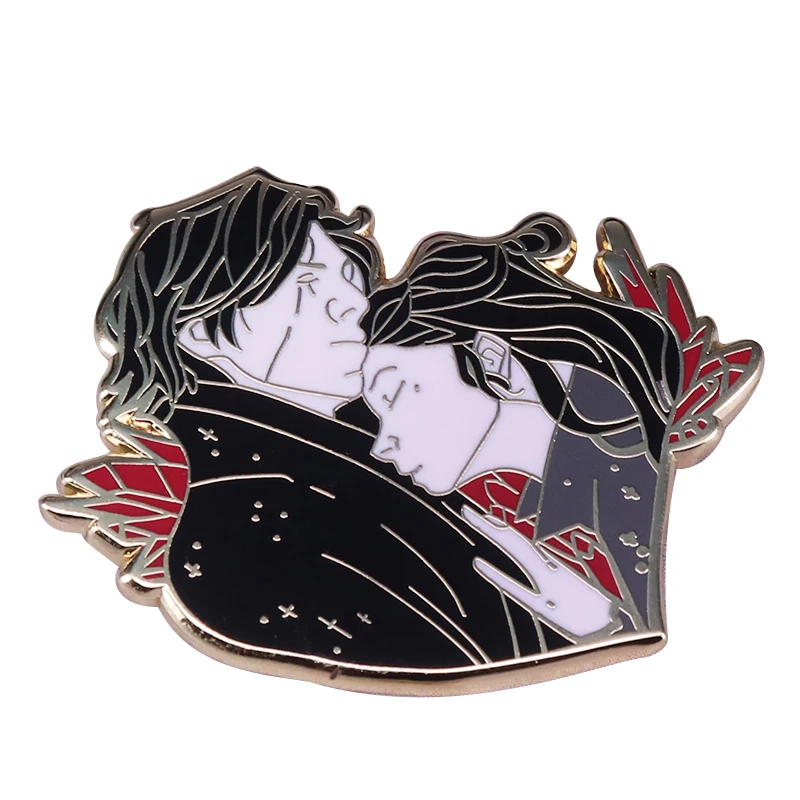 Эмалированный значок rey and kylo ren