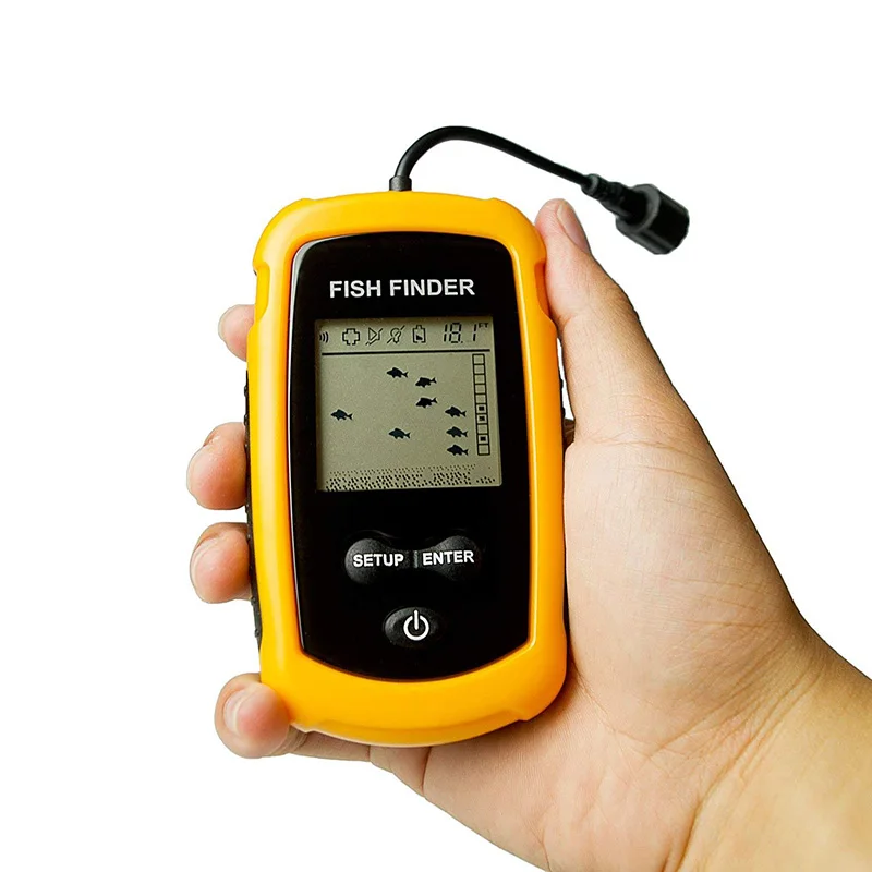 Portable Fish Finder Echo Sounder Fishing Fishfinder Wired Sonar Sensor Alarm Transducer Deeper Underwater Hunting Camera | Спорт и