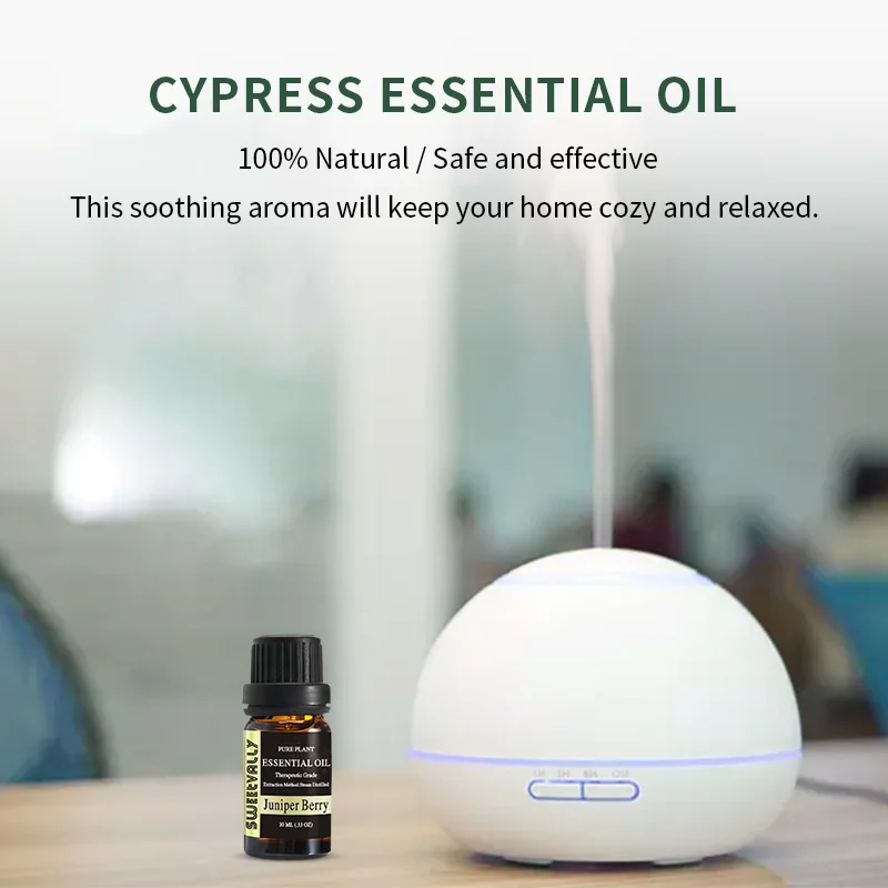 Эфирное масло Cypress 10 мл для диффузора горелка органическое Снятие напряжения