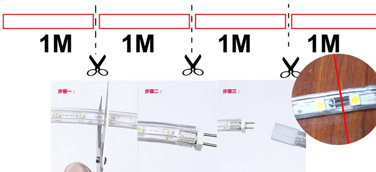 220 v Светодиодные полосы теплый белый/холодный белый + Мощность разъем (бесплатно)