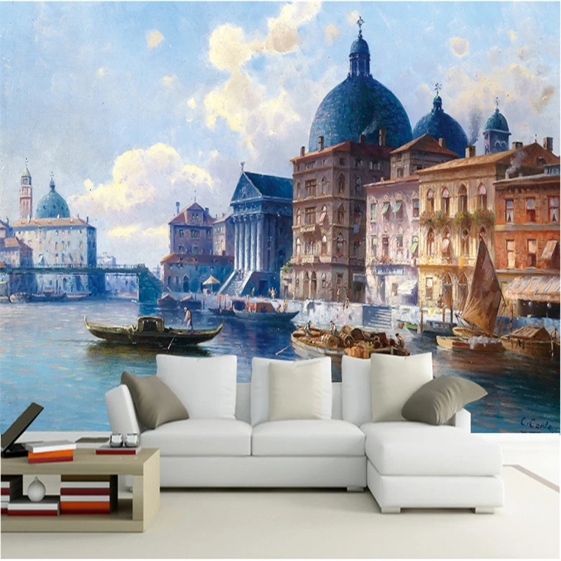 

Wallpapers YOUMAN Custom Photo Wallpaper Scenery Wallpaper Venice Watertown Modern Living Room Wall Decor With Paper Wall Art