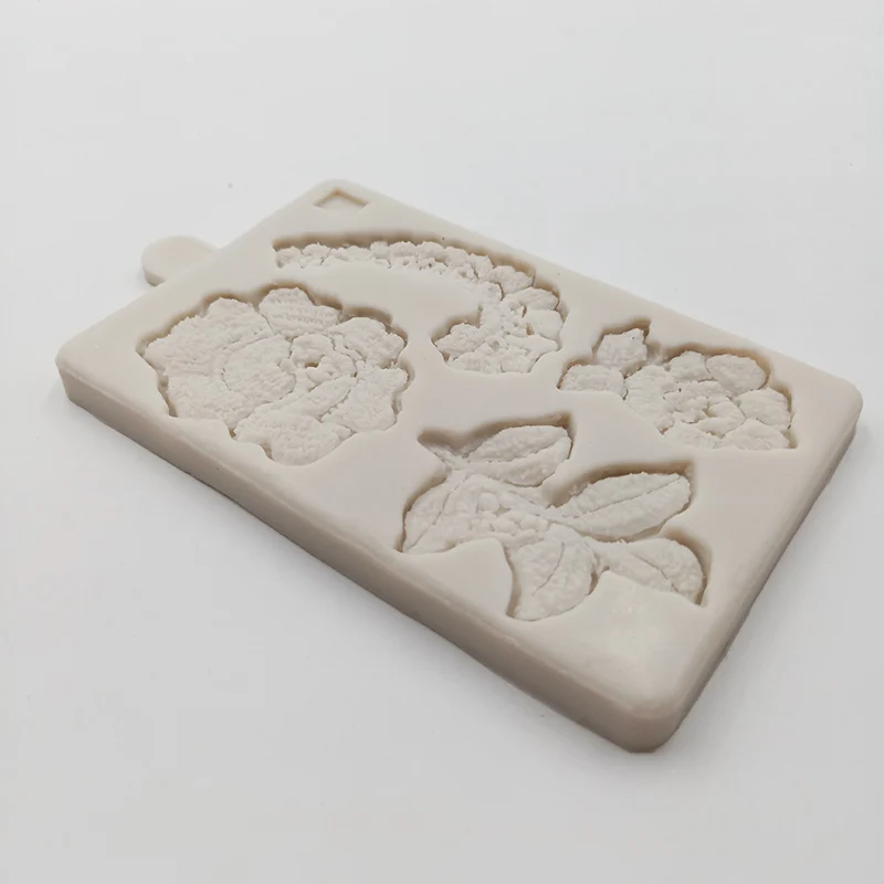 minsunbak Flower Silicone Mold Cake Border Decoration Chocolate Gumpaste DIY Baking Tools | Дом и сад