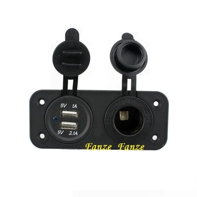 Двойной автомобильного прикуривателя разветвитель 12 В зарядное устройство