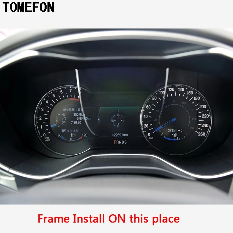 TOMEFON для Ford Mondeo 2013 ABS углеродное волокно цвет древесины автомобиля передний интерьер драйвер приборной панели ридер рамка крышка литья отделка