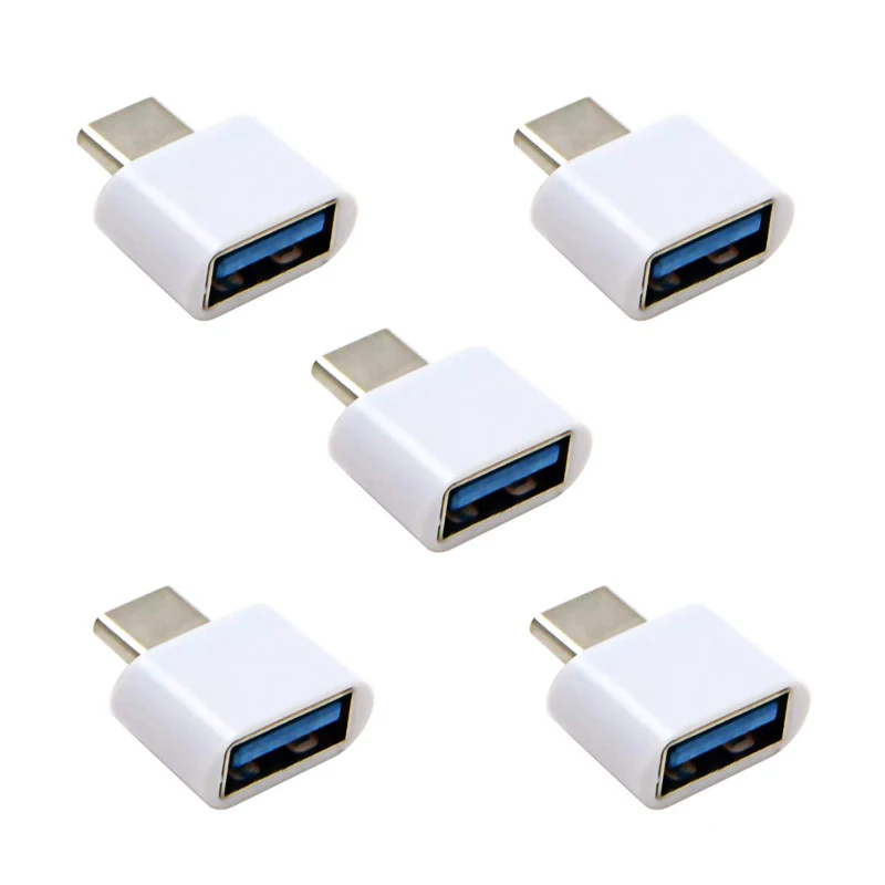 5 шт./компл. Тип C до USB 2,0 OTG адаптер для мужчин и женщин для сотового телефона, смарт-телефонов и планшетных флэш-диск U Мышь