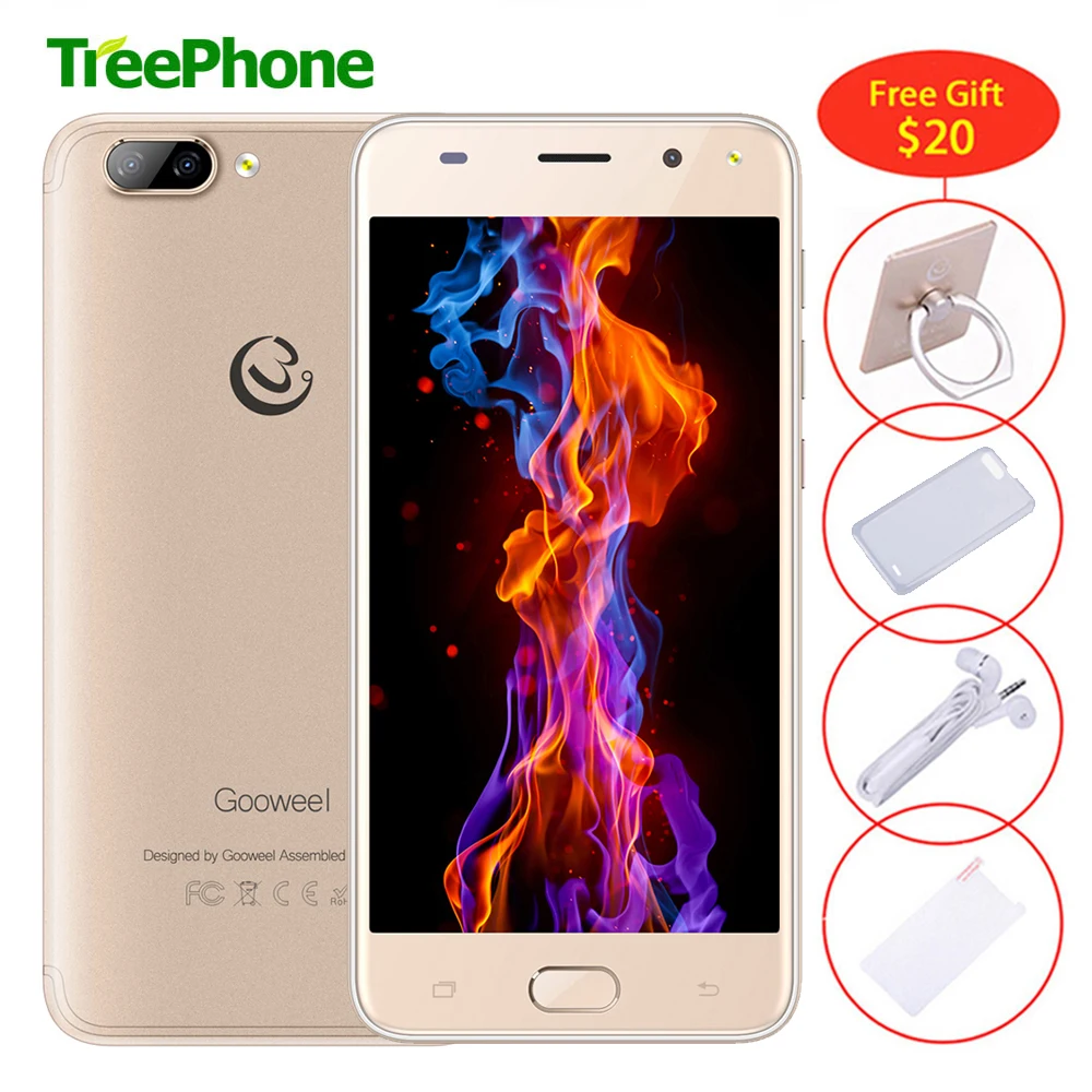 Face ID Gooweel S11 смартфон MTK6580 четырехъядерный 5 0 дюймов Экран 5.0MP + 2.0MP Камера gps WI FI