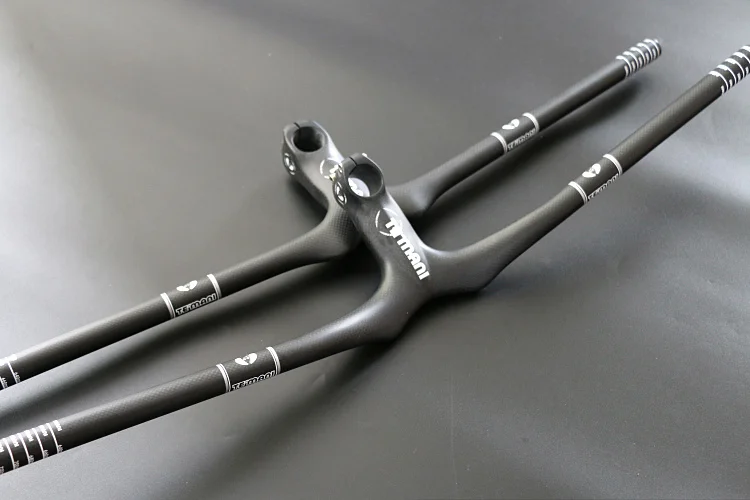 Teмани 3k карбоновый горный велосипед Интегрированный Плоский руль MTB подъем