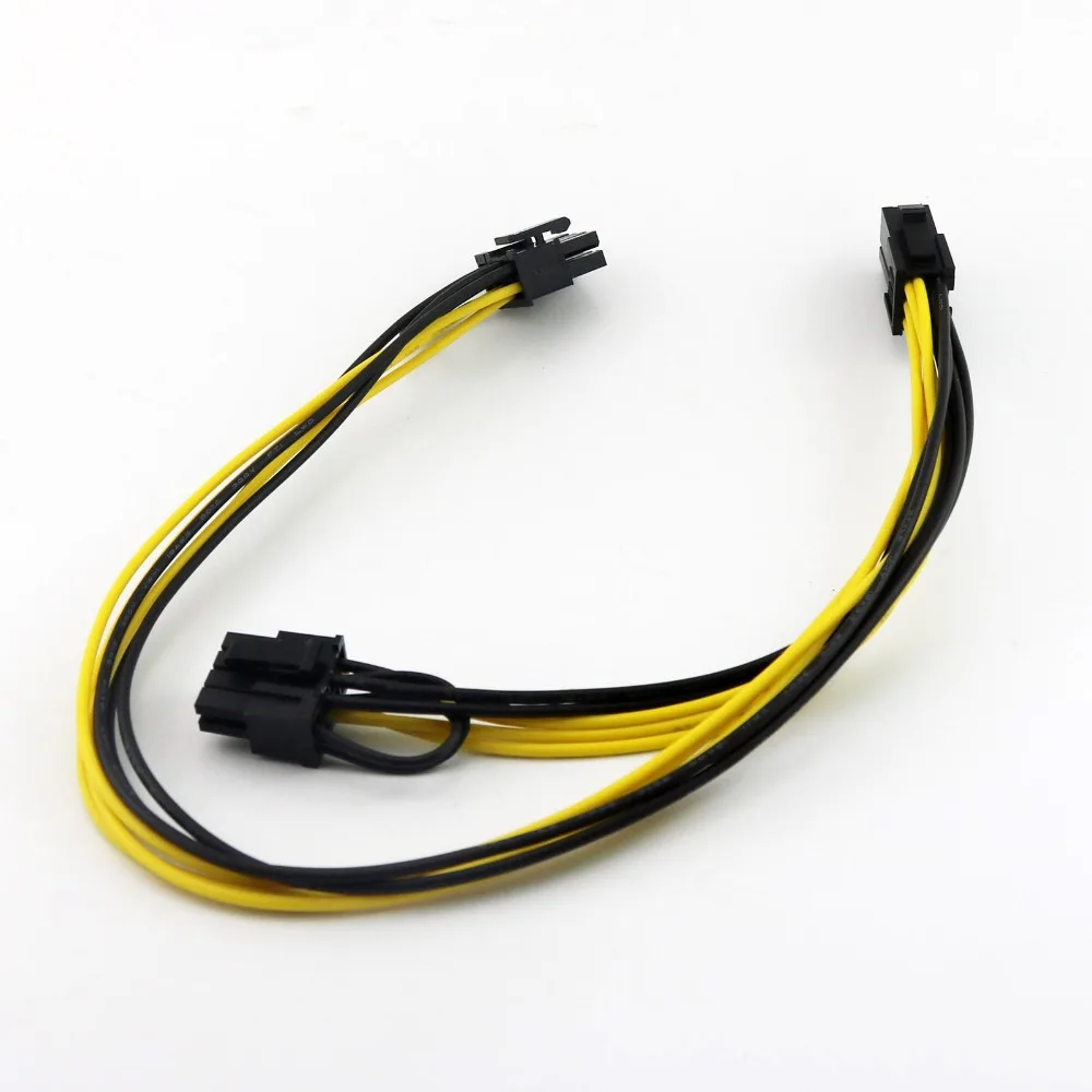 1x PCI E 6 Pin к двойному + 2 8 pin видео Мощность Y сплиттер адаптер Соединительный кабель