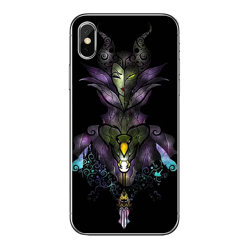 Sleeping curse Maleficent Stained Glass Art For Samsung Galaxy A5 A6 A7 A8 A9 J4 J5 J7 J8 2017 2018 Plus Prime Mobile Phone Case |