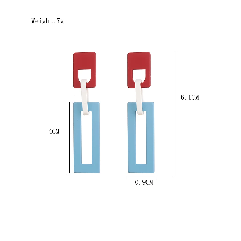 Серьги акриловые в стиле ретро ярких цветов | Украшения и аксессуары