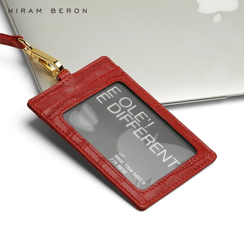 Hiram Beron пользовательское имя обслуживания карты ID держатель итальянская кожа croco
