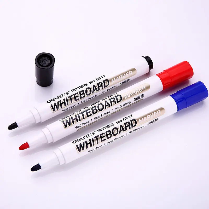 

Whiteboard pen 6817 Black Waterborne erasable children color red and blue Blackboard pen office supplies stationery Wholesale