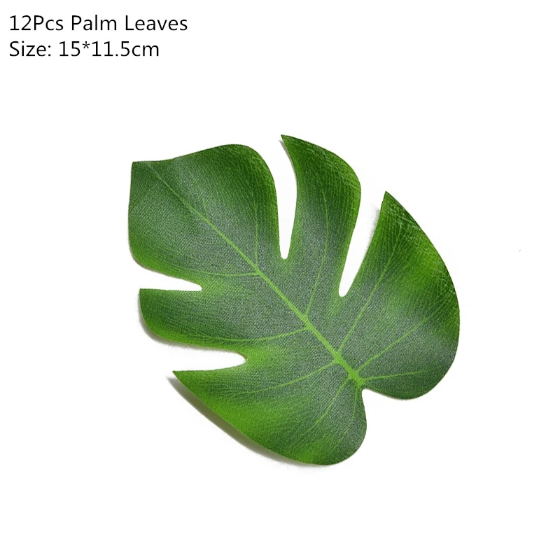 12pcs small leaves Динозавр вечерние принадлежности динозавр бумажный шарик гирлянда на день рождения детей, мальчика вечерние украшения мир Юрского периода джунгли вечерние украшения - Цвет: 12pcs small leaves