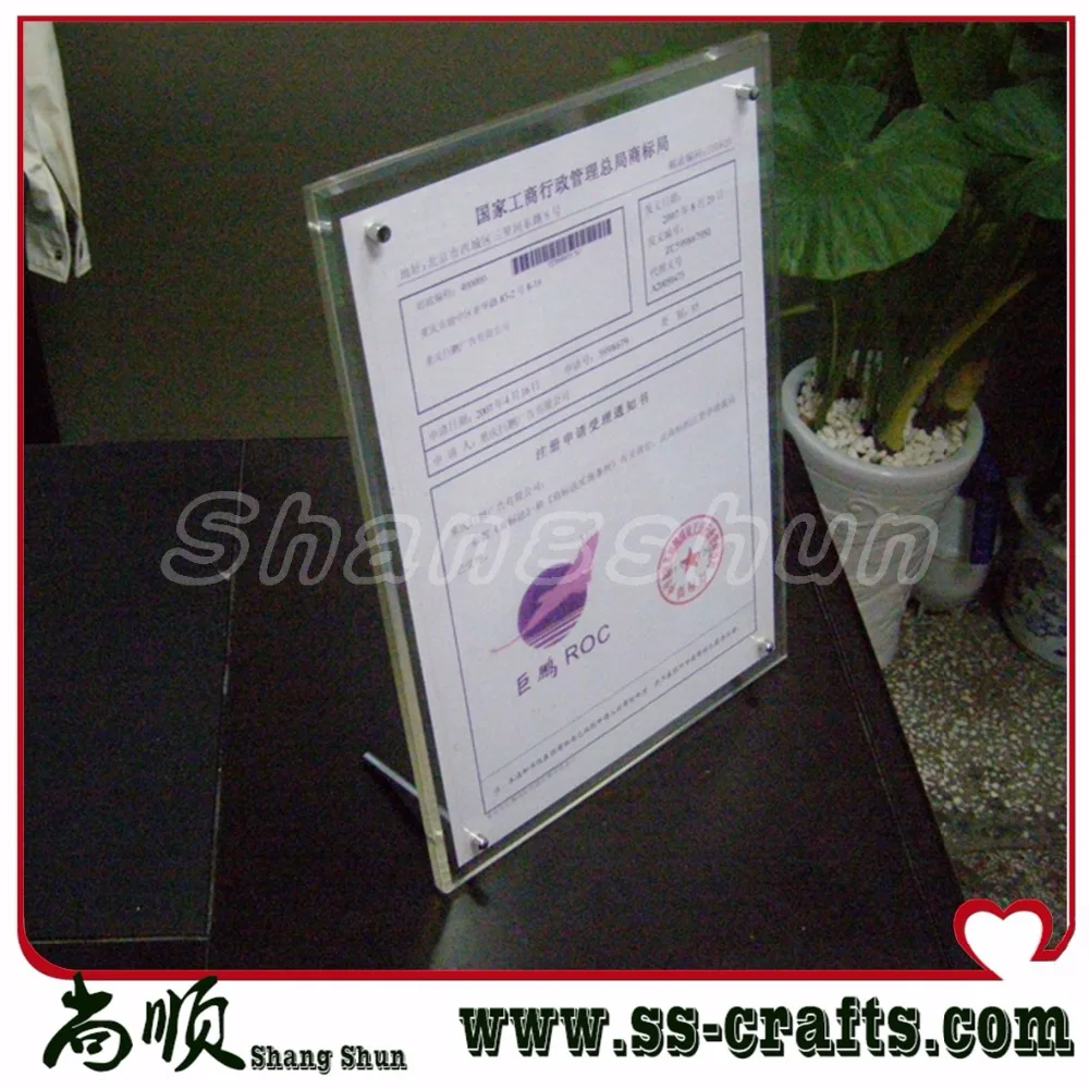 Бесплатная доставка 10-дюймовая акриловая фоторамка для стола стойка держатель