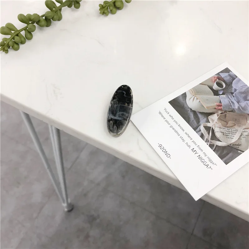 2019 новые корейские заколки для волос очаровательные овальная Янтарная текстура