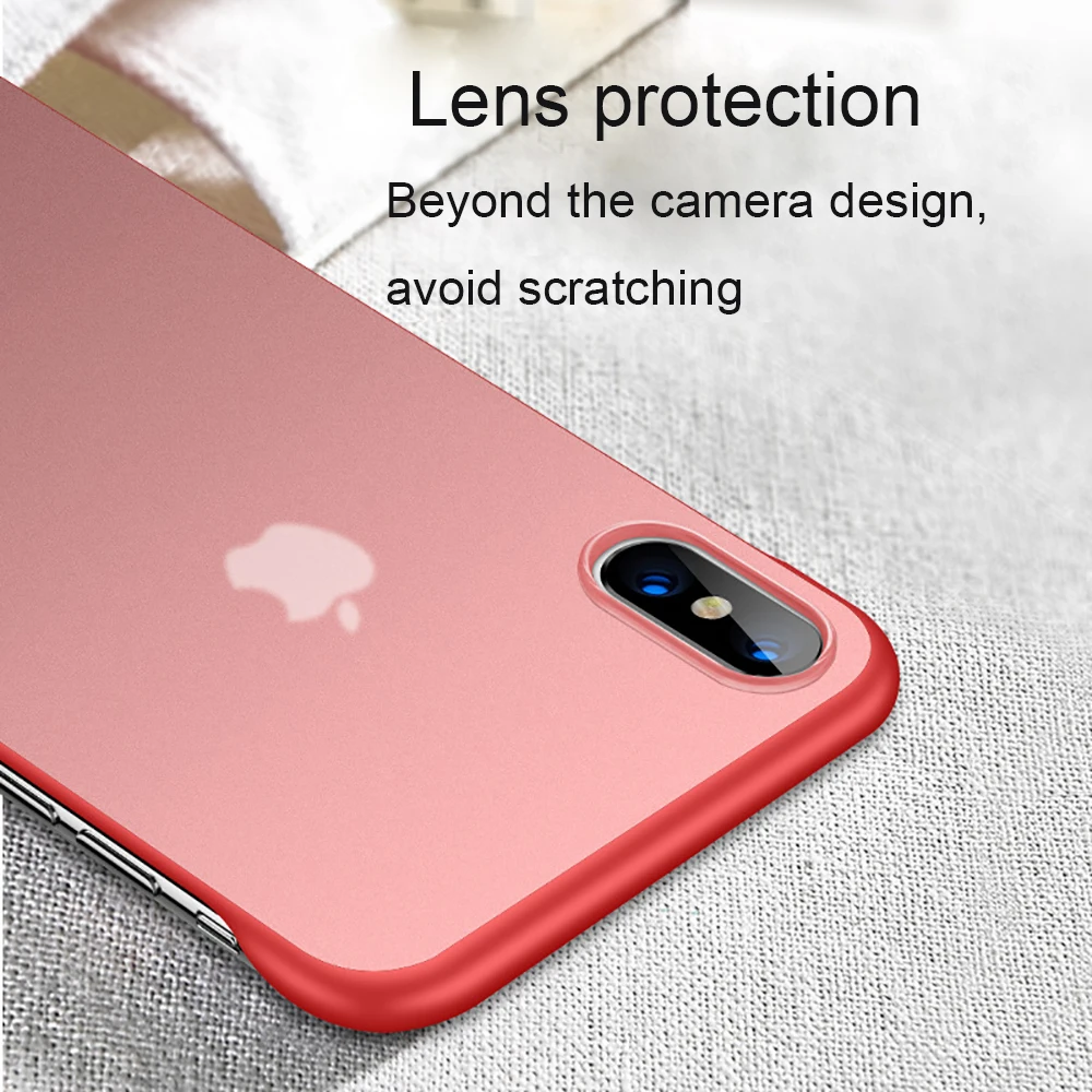 OTAO ультра тонкий прозрачный безрамный чехол для iPhone 8 7 Plus 6 6s Кольцо Жесткий ПК X XS