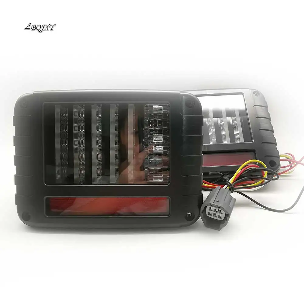 1 пара для Jeep Wrangler задние фонари JK JKU Sports Sahara Freedom Rubicon 2007 2017 Копченый светодиодный