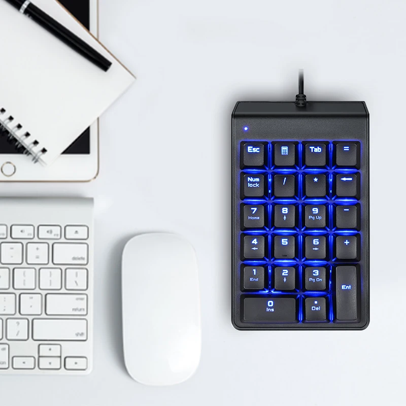 MOTOSPEED K22 Механическая красная ведьма USB мини цифровая Проводная клавиатура с
