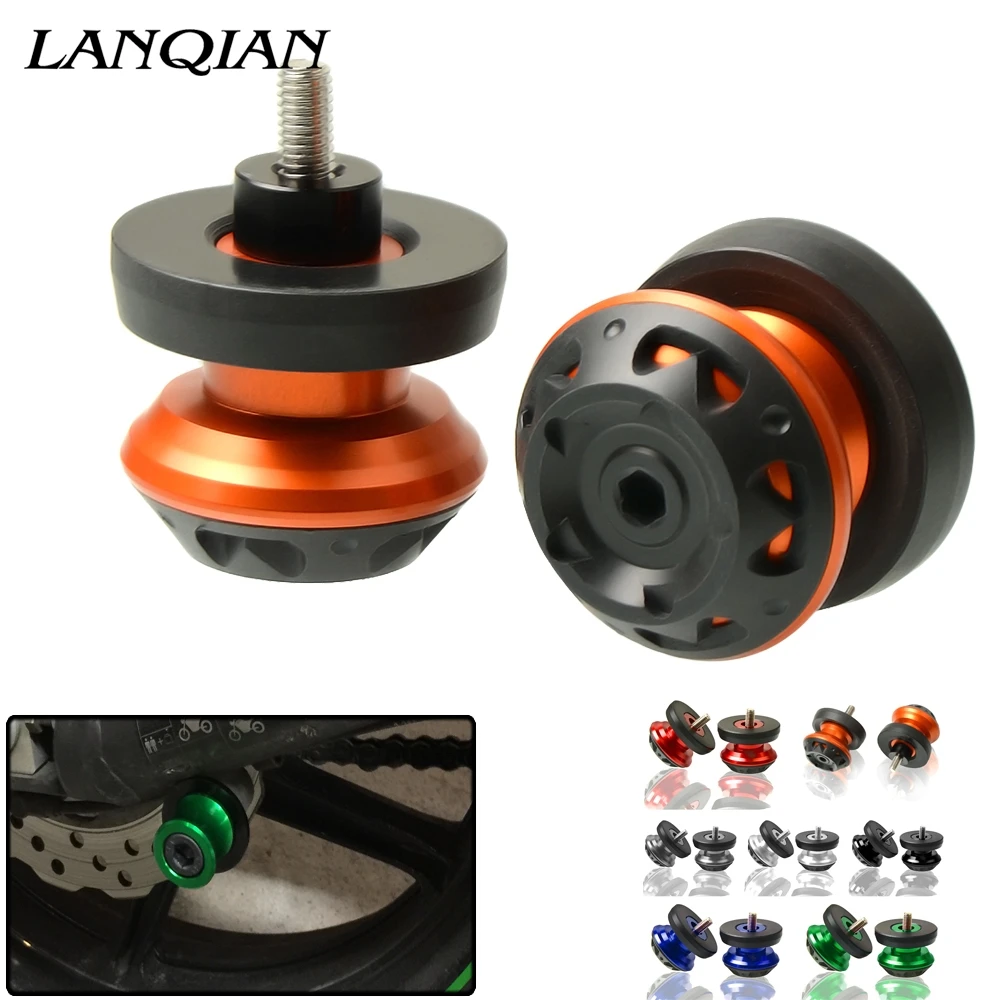 

FOR 6MM 8MM 10MM Motorcycle Swingarm Sliders For Kawasaki ZX10R ZX 10R 2004 2005 2006 2007 2008 2009 2010 2010 2011 2012-2016