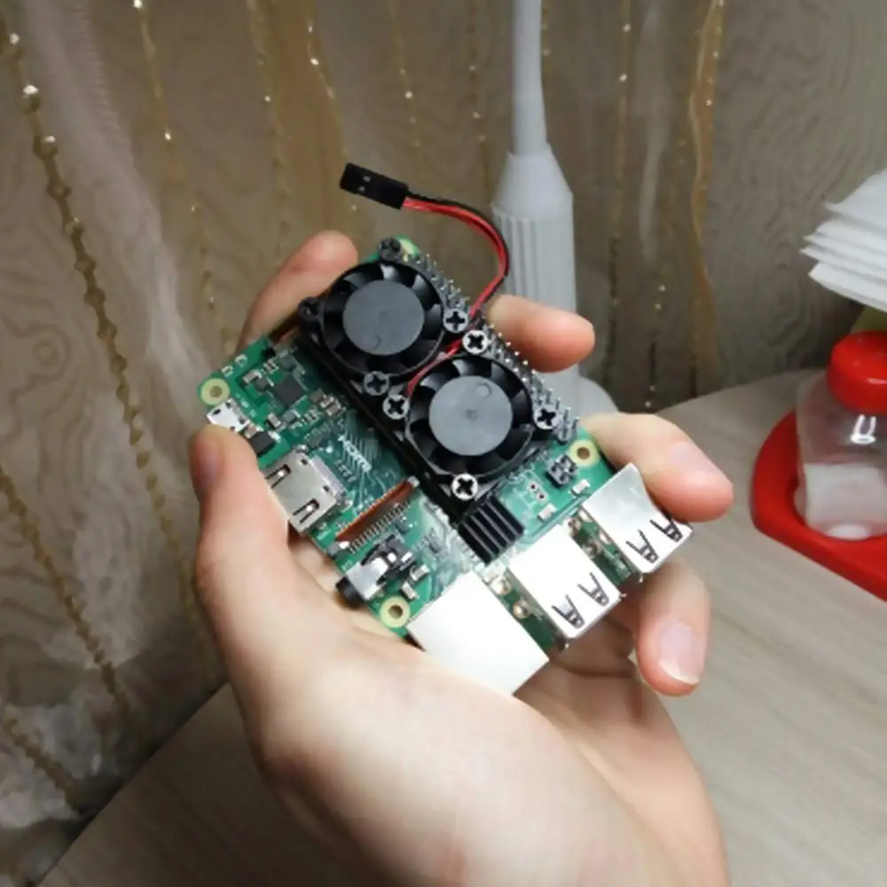 Aokin для Raspberry Pi охлаждающий вентилятор с теплопроводящей клейкой лентой и