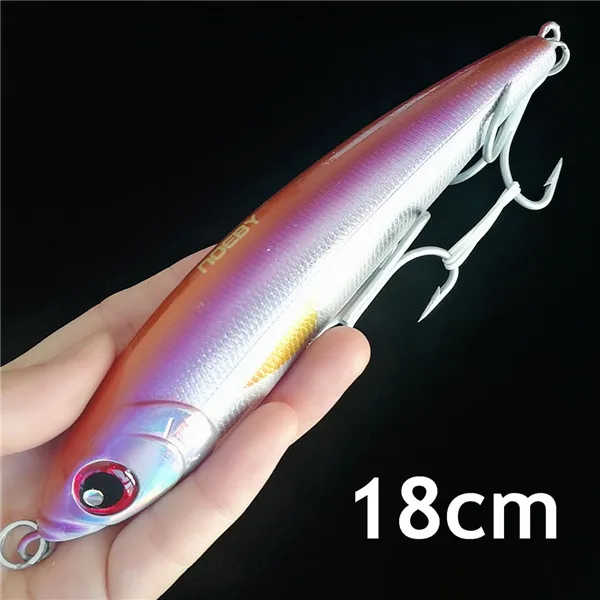 06 9062 18cm Noeby 1 шт. 14 см/70 г 16 см/98 г 18 см/145 г переменная Тонущая Vib приманка-карандаш приманка для рыбалки карандаш Хорошие рыболовные снасти воблеры - Цвет: 06 9062 18cm