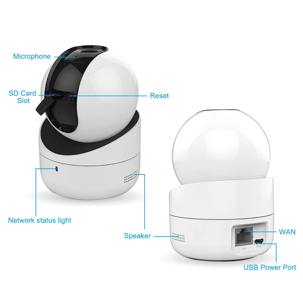 Hikvision DS-2CV2Q21FD-IW 2,0 МП сетевая камера pt Встроенный микрофон динамик Wifi Детский Монитор ip-камера