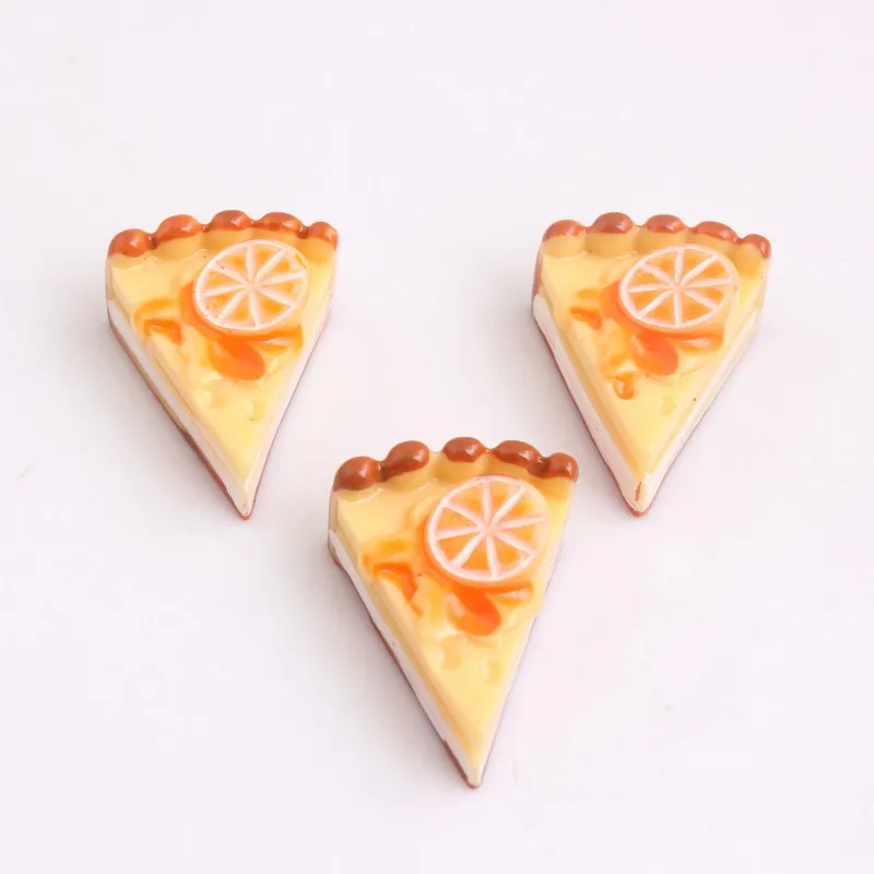 Kwoi Vita AAA quality Pizaa Resin Food Flat Back Cabochon for Kids DIY Phone Decoration Jewelry 50pcs 22x30mm | Украшения и