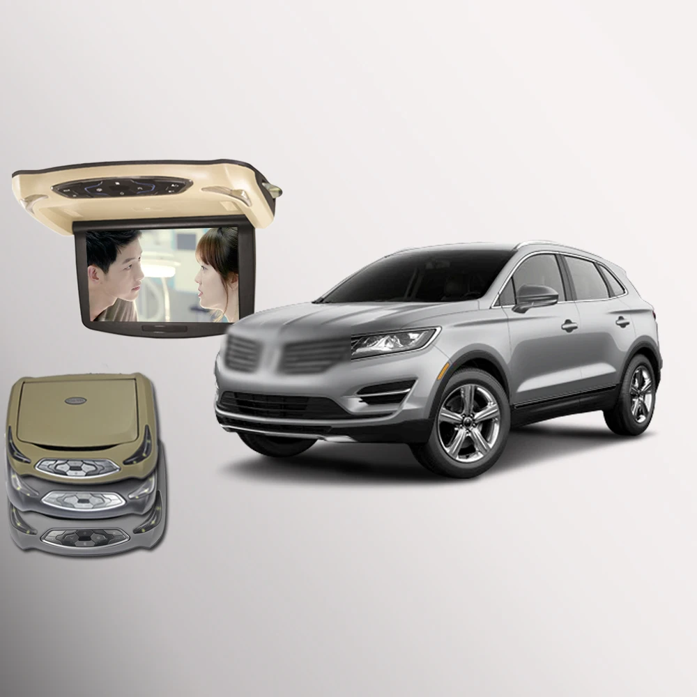 BigBigRoad для Lincoln MKC Автомобильный потолочный светодиодный цифровой экран с HDMI USB FM TV