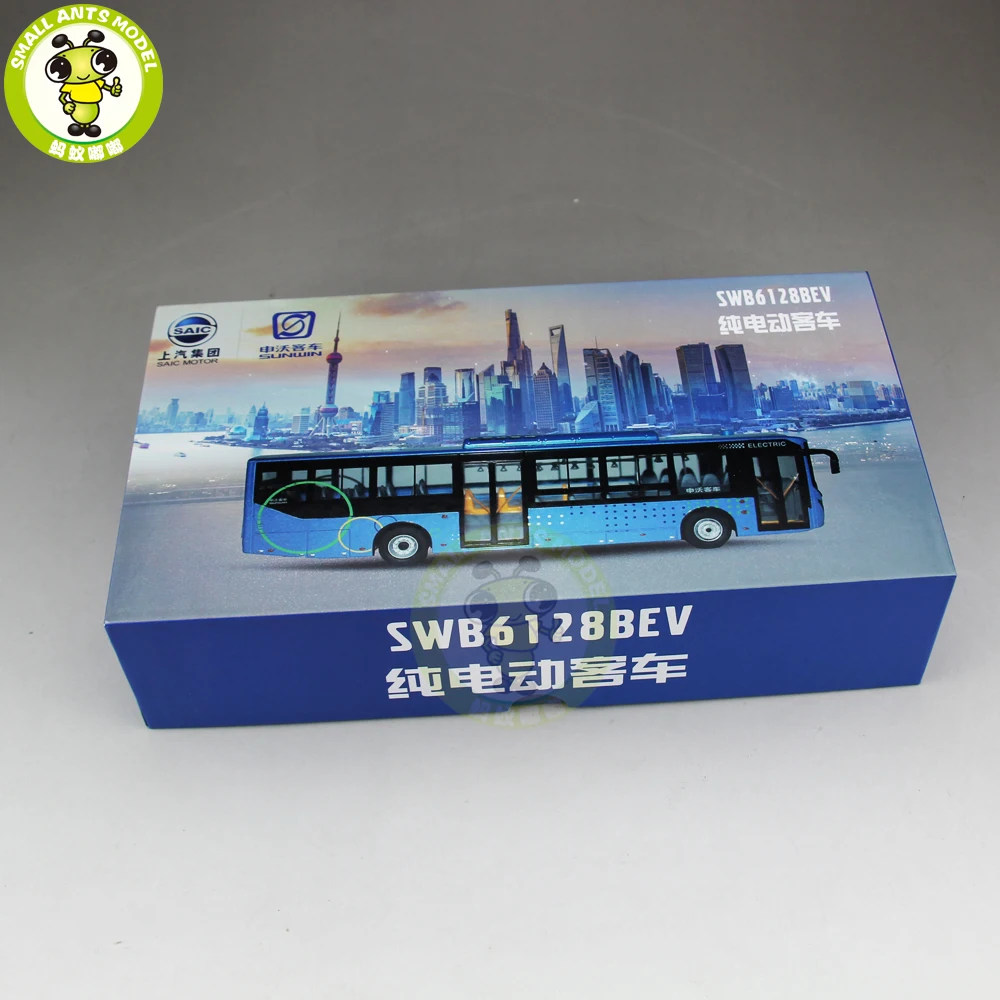 1/64 Китай Volvo городской автобус SWB6128BEV электрический автобус литой автобус модель автомобиля игрушки подарок