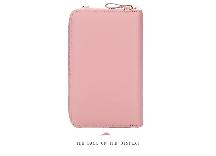 Красный женский кожаный кошелек на плечо, чехол для телефона, женский многофункциональный кошелек для монет, держатель для карт, клатч, маленькая сумочка для девушек