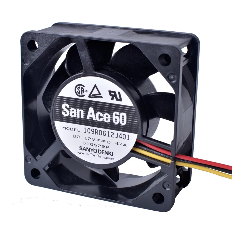 109R0612J401 60 мм вентилятор 6025 60x60x25 12 в 0 47 А двойной шарикоподшипник большой объем