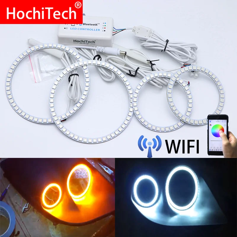 Беспроводной разноцветный RGB светодиодный дневной свет с Wifi Angel Eye дневные