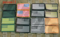3d pvc patch 2 pieces usa american flag rubber patch