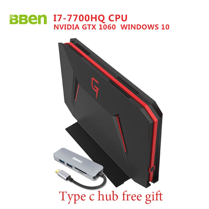 Bben GB01 Ноутбук игровой компьютер 6 г GDDR5 ОЗУ NVIDIA GEFORCE GTX1060 Intel I7 7700HQ Процессор 8 г/16 /32G