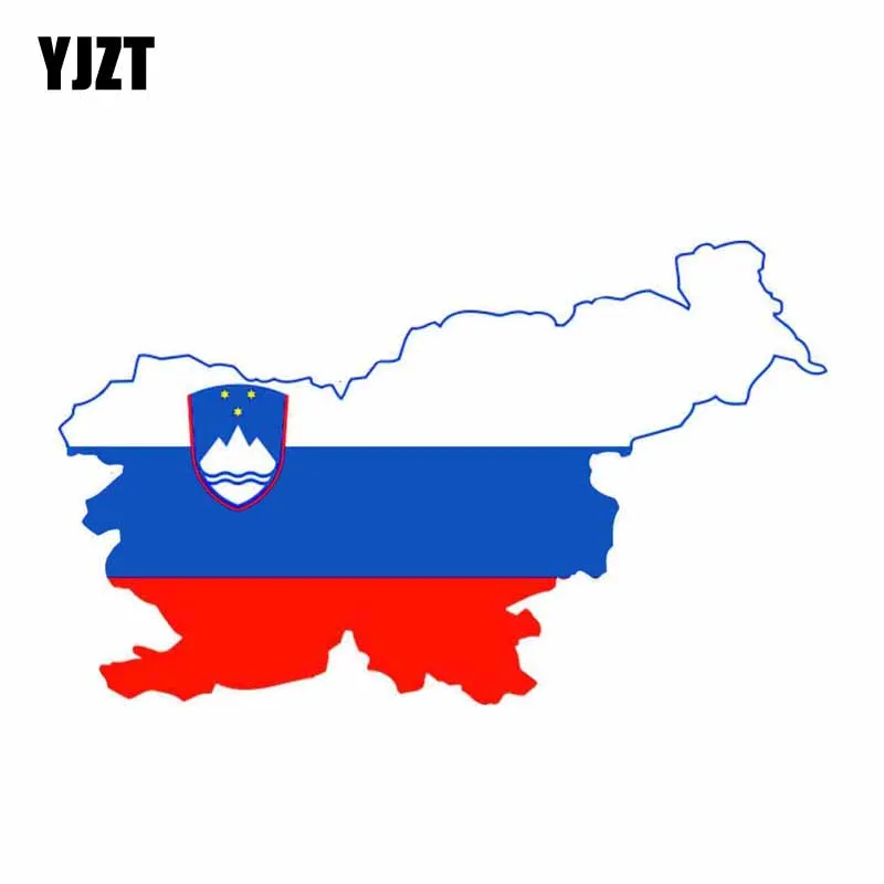 

YJZT, 13,3 см * 8 см, креативная карта Словении, наклейка с флагом, 6-0850