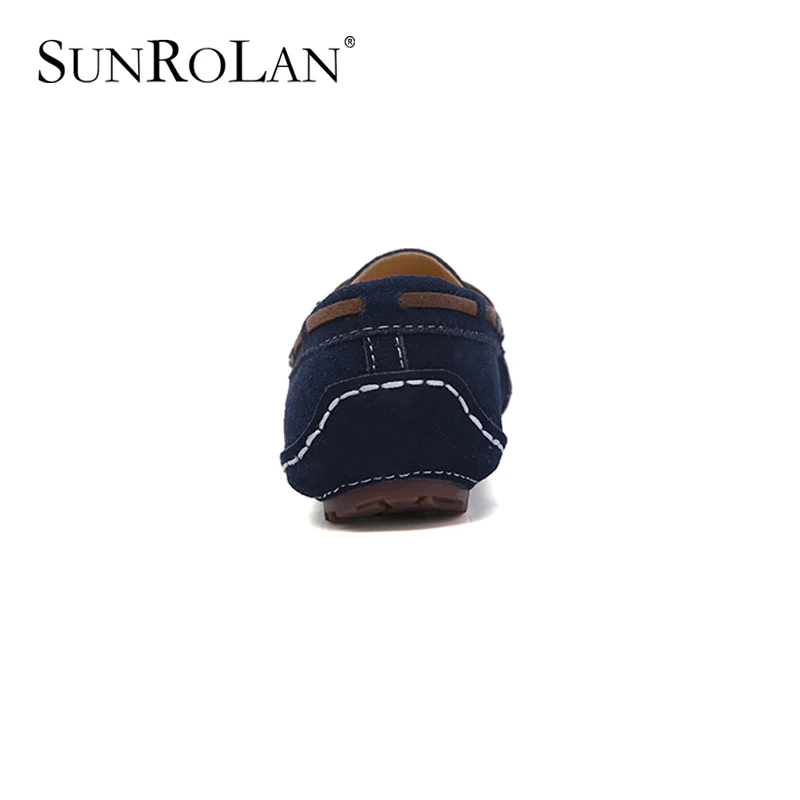 SUNROLAN/2017 г. весна Для женщин замшевые Лоферы для Slip-On дамские Мокасины Удобная