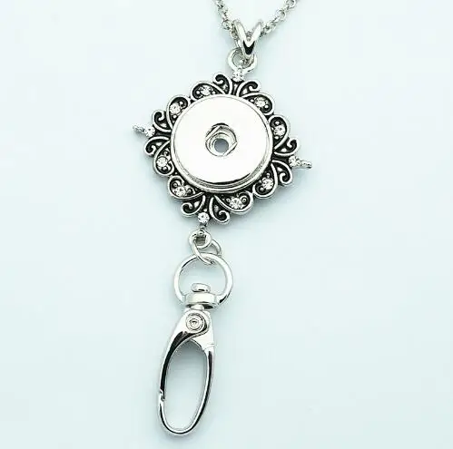 Mix 18mm Metal Ginger Snap Button Badges Pendant Necklace Flower Lanyard Fit Jewelry Charms 8PCS | Украшения и аксессуары