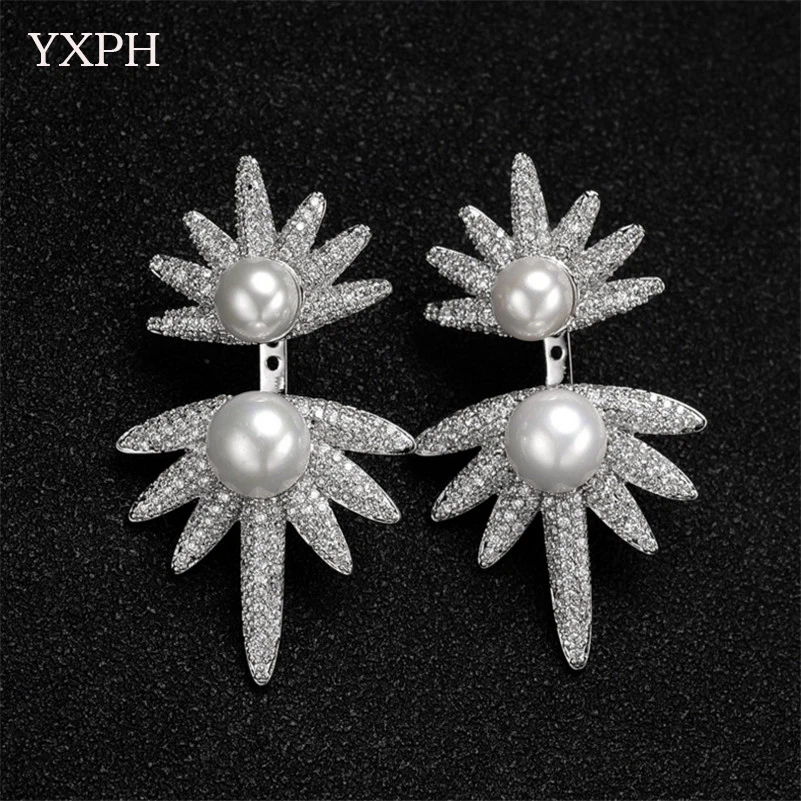 Yxph серьги Модные украшения Для женщин Серьги Большой Анти-аллергия серебряные