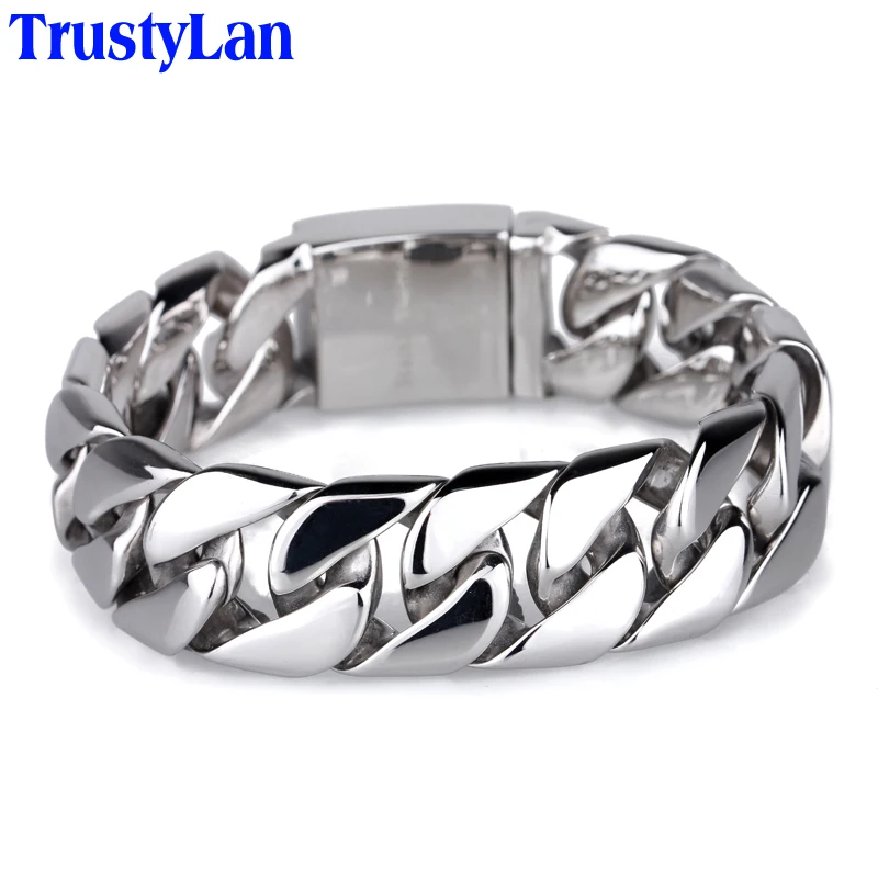 Мужской браслет из нержавеющей стали TrustyLan Ширина 22 см 20 мм|men bracelet|bracelet menbracelet jewelry