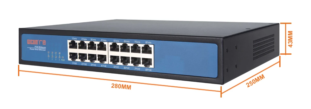 8 Порты и разъёмы Gigabit PoE Midspan инжектор|gigabit poe|poe gigabitpoe poe |