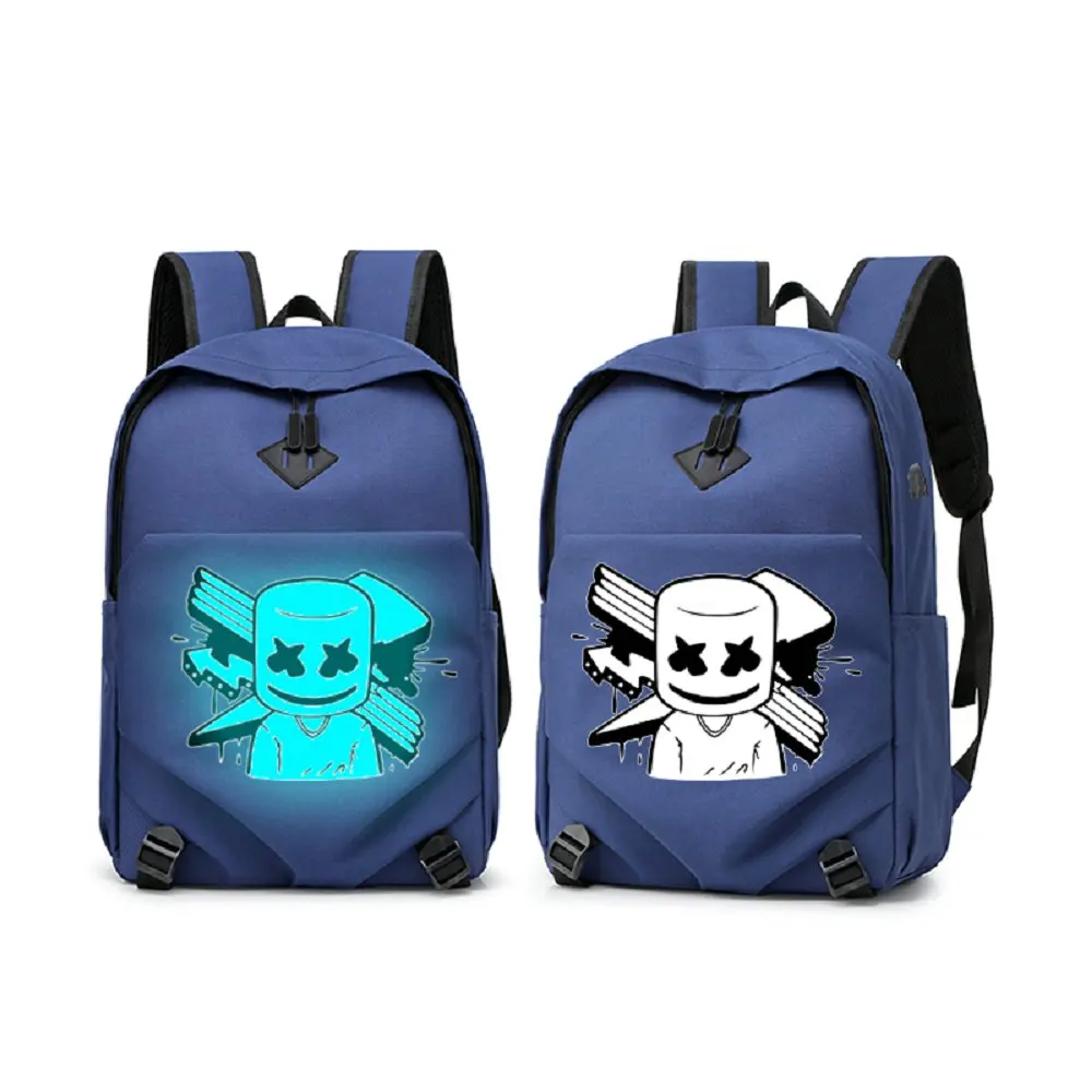 CG5265 DJ Marshmello, школьные сумки, Подростковый рюкзак для мальчиков, Usb зарядка для девочек, Светящийся рюкзак для ноутбука, рюкзак для путешествий, рюкзак для книг - Цвет: CG5265